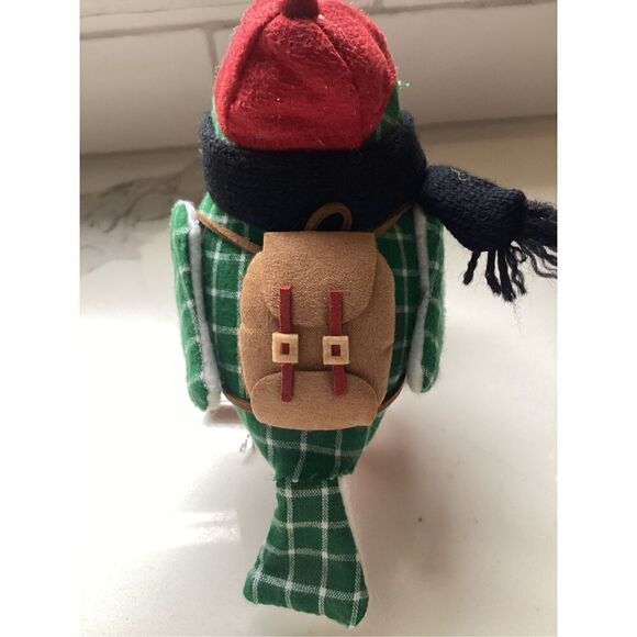 Target Maus Spritz Bird 2018 Feathery Friends  with Foot Tag Red GreenCheck Coat - Picture 3 of 6